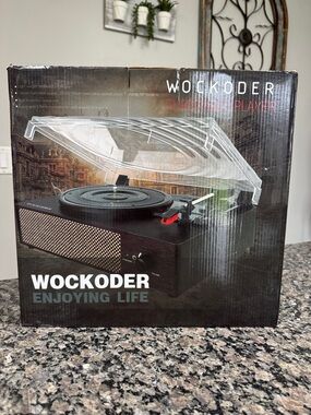 Wockoder Turntable Player record player for vinyl albums NEW